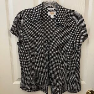 𝅺Talbots silk polka-dot blouse 10p EUC